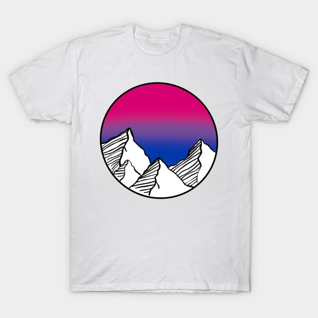 Bi Flag Mountains T-Shirt by notastranger